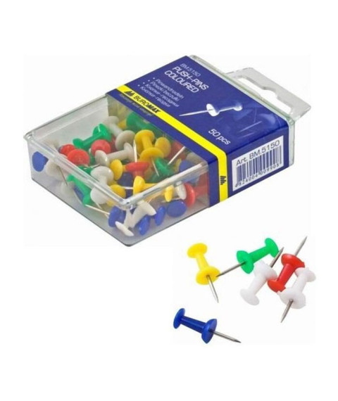 Pioneze-cuie color 50 bucăți, BUROMAX